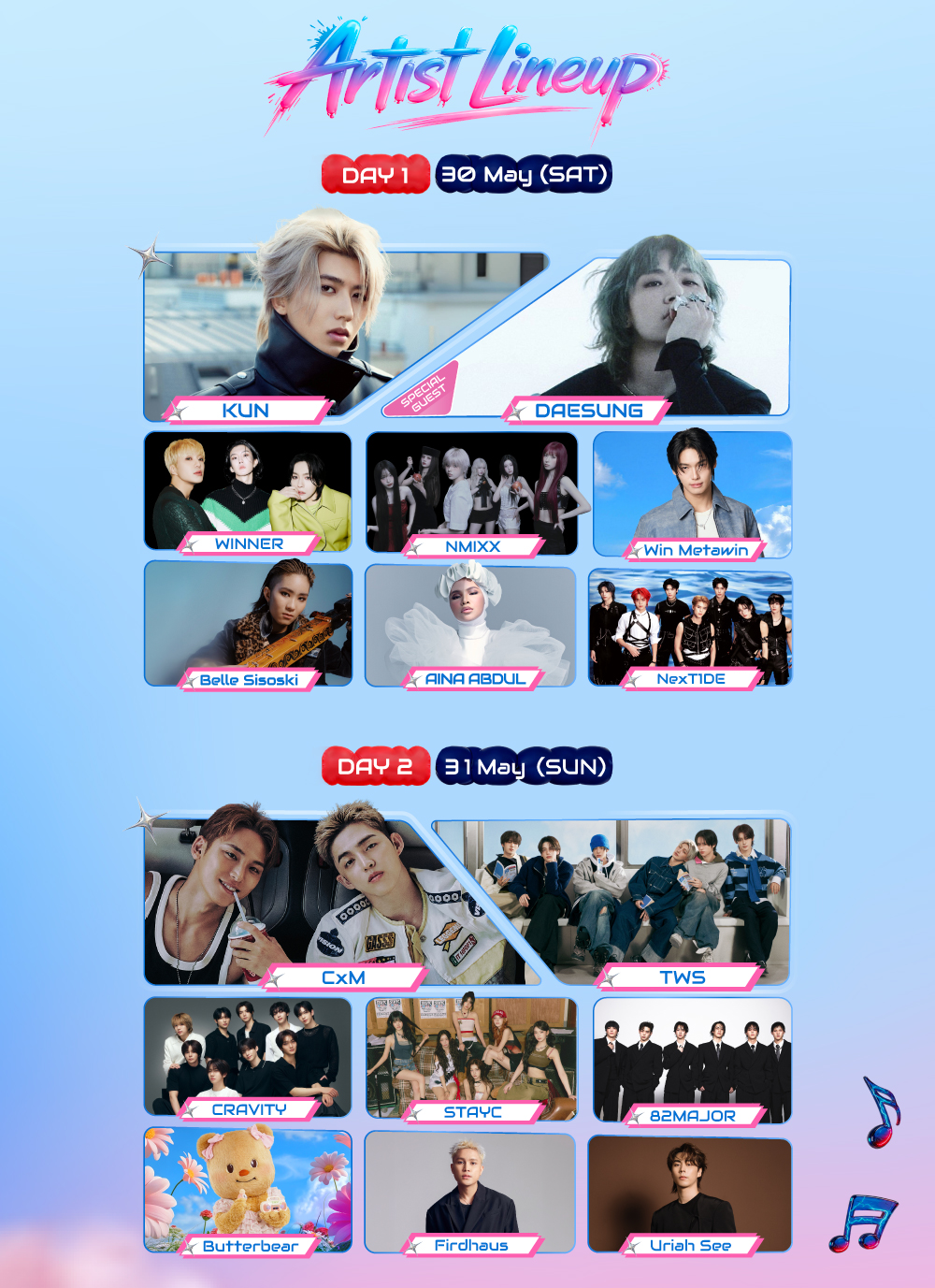 AsiaTop Music Festival - Artist Lineup