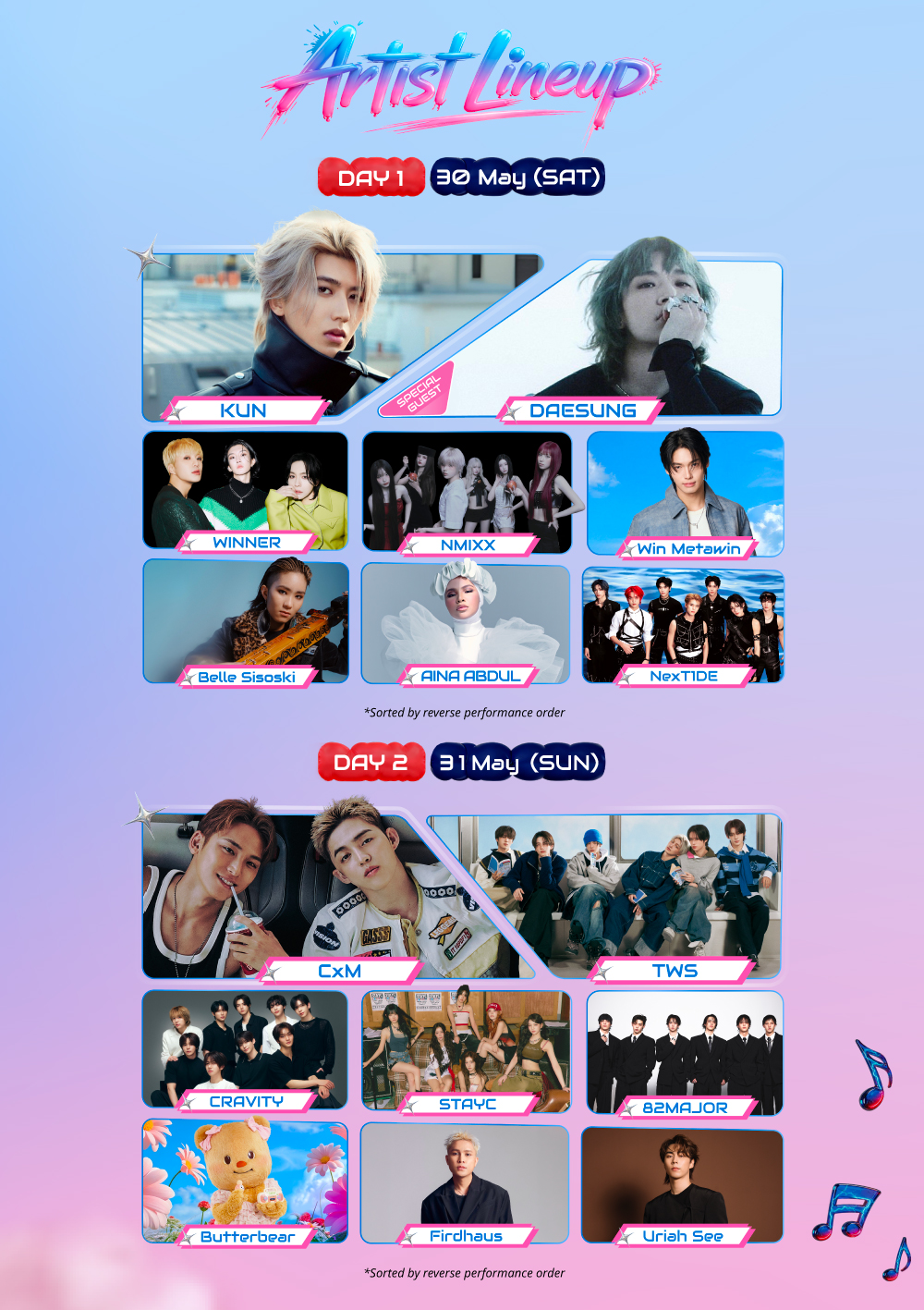 AsiaTop Music Festival - Artist Lineup