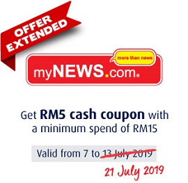 get RM5 cash coupon with a minimum spend of RM15