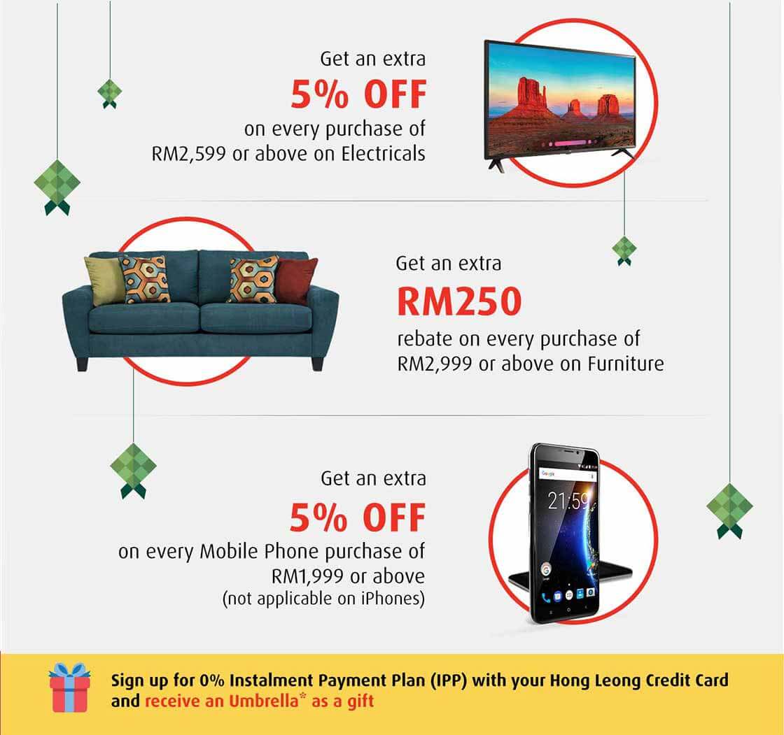Sign up for 0% Instalment Payment Plan (IPP) with your Hong Leong Credit Card