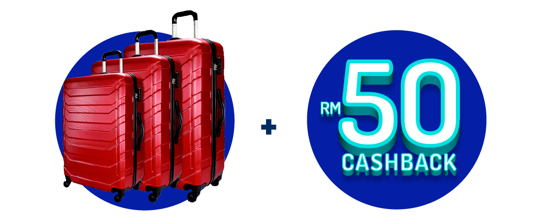 How to get the 3-in-1 Universal Traveller luggage bag and rm50 cash back