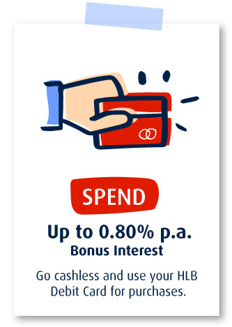 Go cashless and use your HLB Debit Card for purchases.