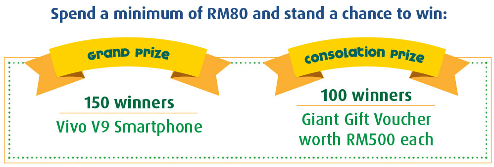 Hong Leong credit debit cardsSpend a minimum of RM80 and stand a chance to win: Vivo V9 Smartphone or Giant Gift Voucher worth RM500 each