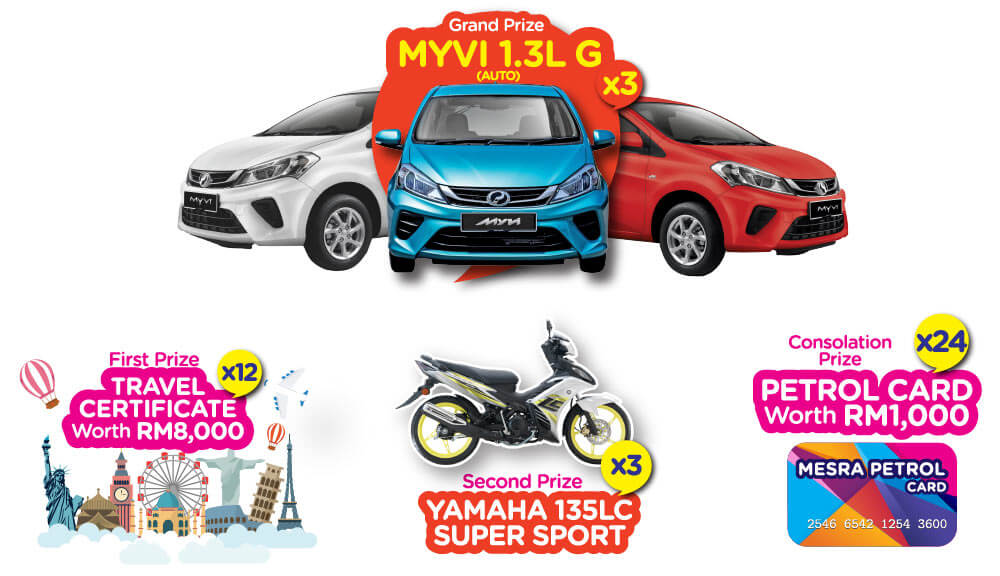 Stand to win a MYVI and other prizes
