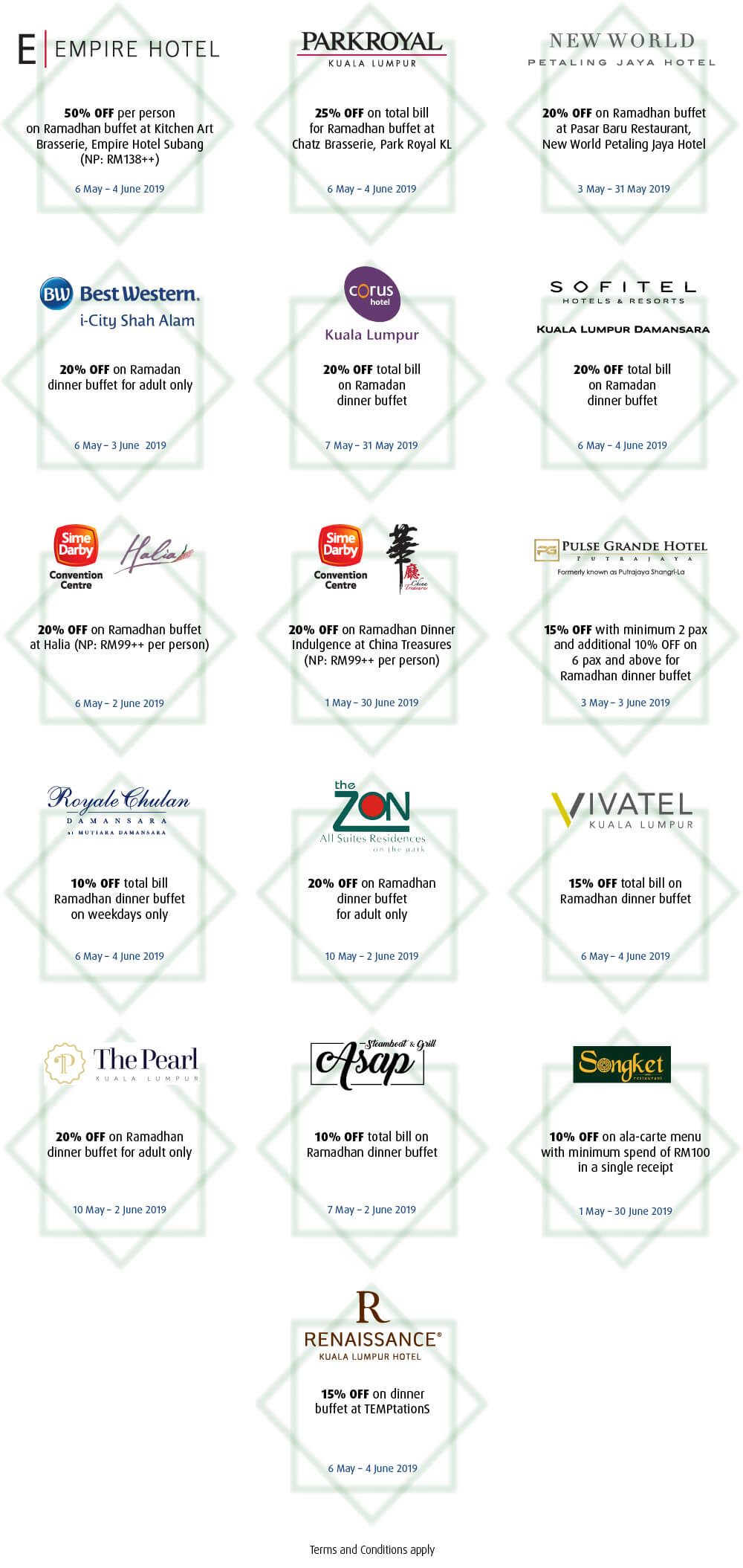 Ramadhan Buffet deals
