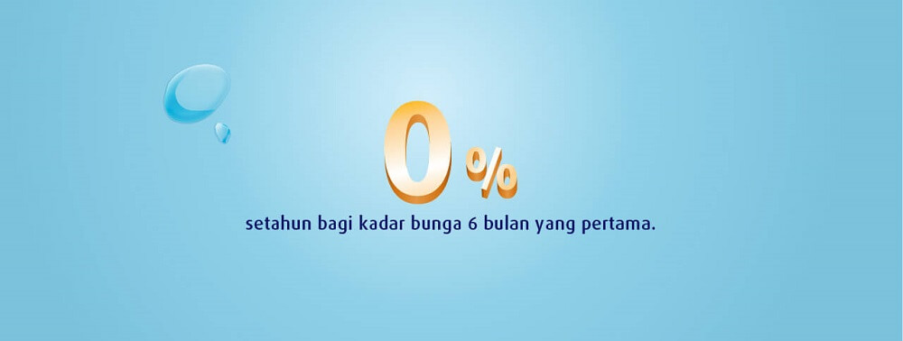 0% p.a. interest rate for the first 6 months