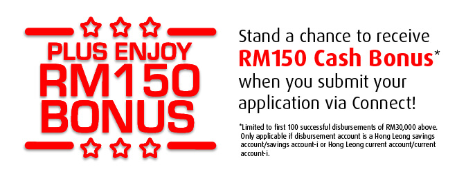 6%p.a. personal loan promotion - plus enjoy RM150 bonus