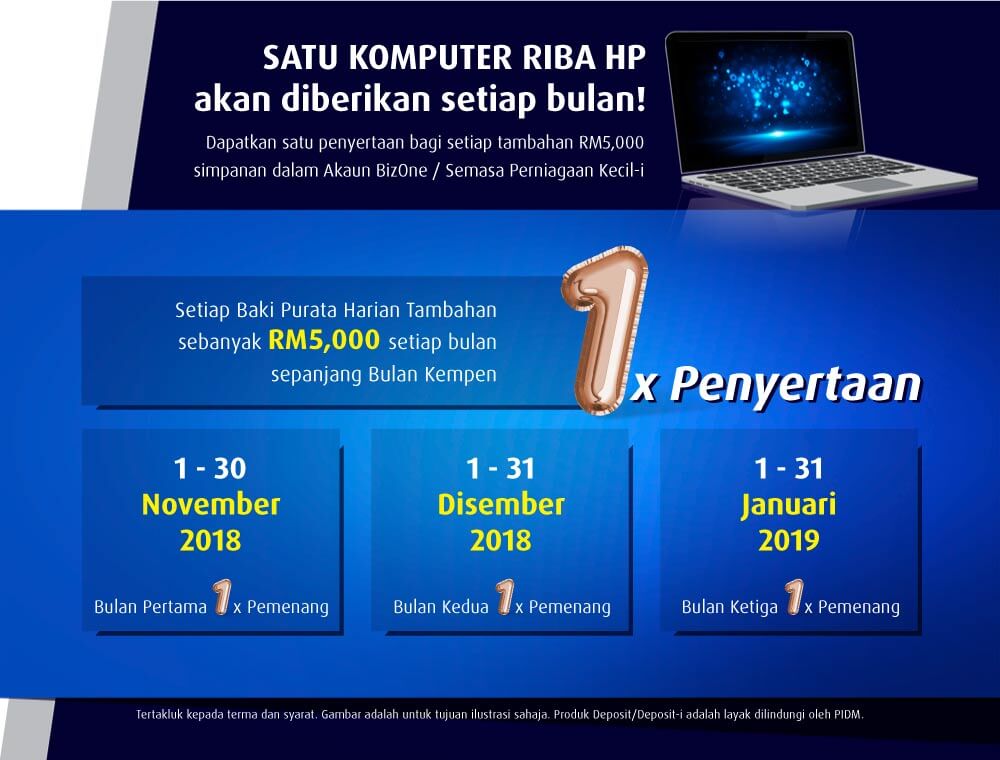 SATU KOMPUTER RIBA HP akan diberikan setiap bulan!