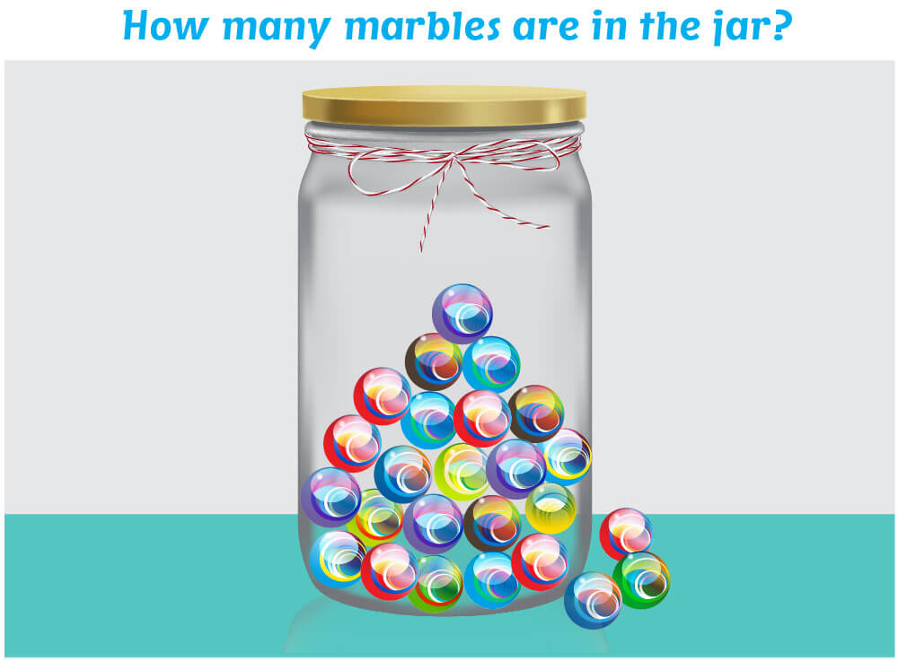 How many marbles are in the jar?