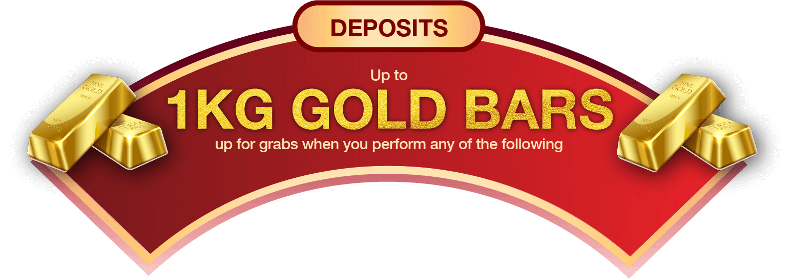 DEPOSITS Up to 1KG GOLD BARS