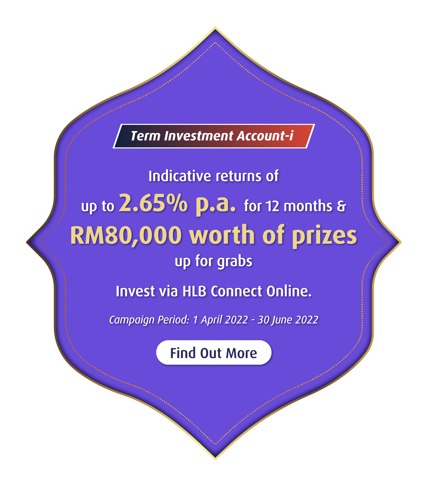 Term Investment Account-i Indicative returns of up to 2.55% p.a. for 12 months & RM80,000 worth of prizes up for grabs