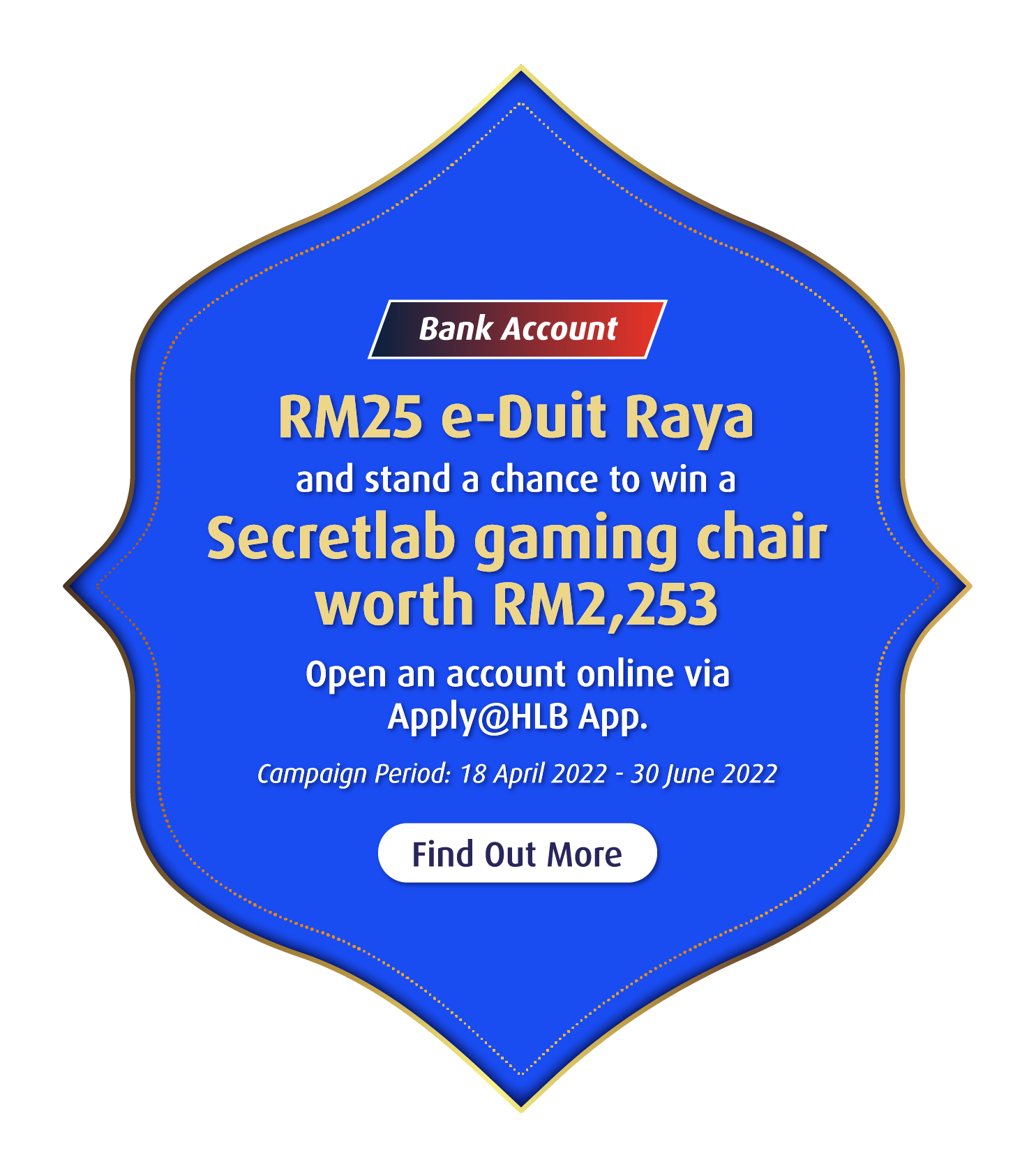 Bank Account: RM25 e-Duit Raya + gaming chair