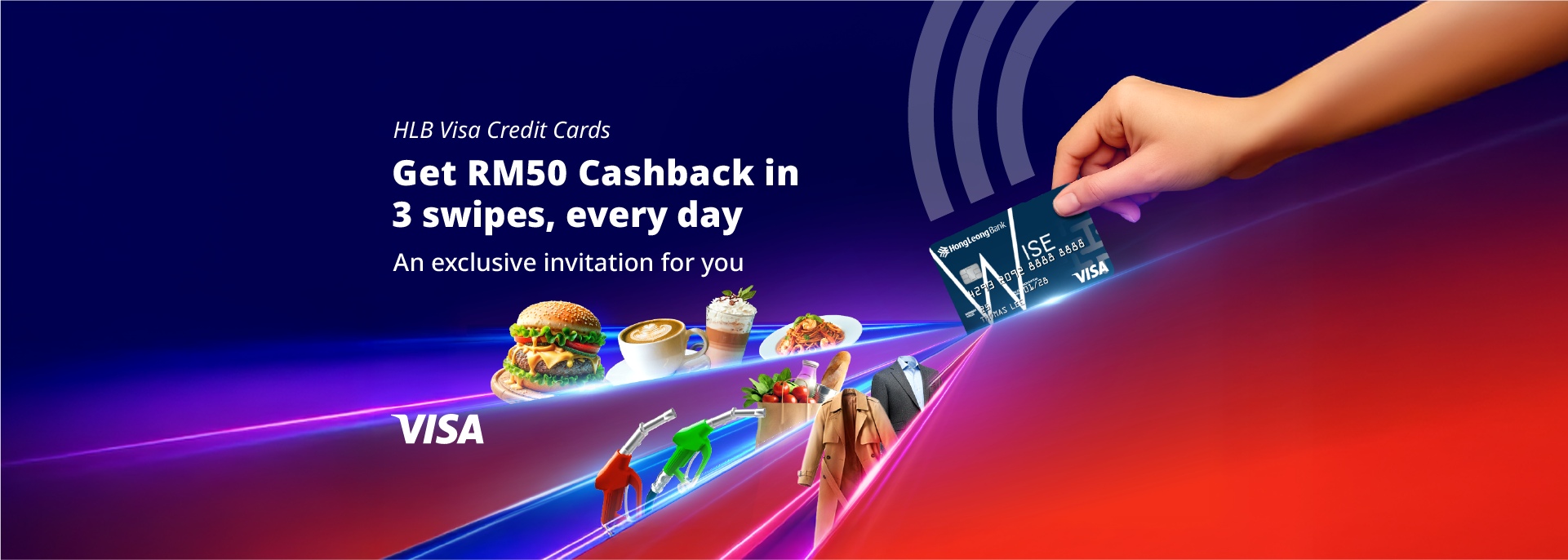 RM50 Cashback in 3 Swipes Promotion